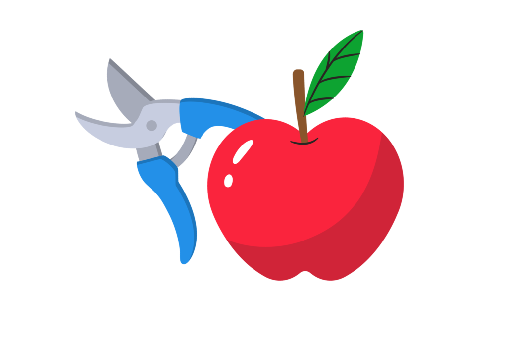 Omenapuun leikkaamis